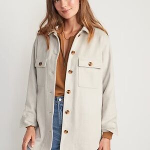 Old Navy Women Ivory Cream Jacket
